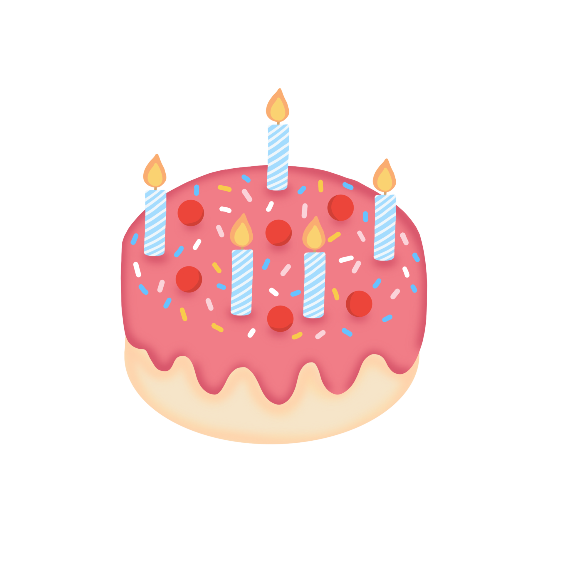 Birthday Cake with candles 20965503 PNG