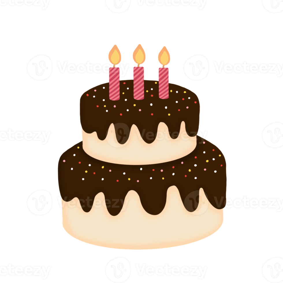 Birthday Cake with candles png