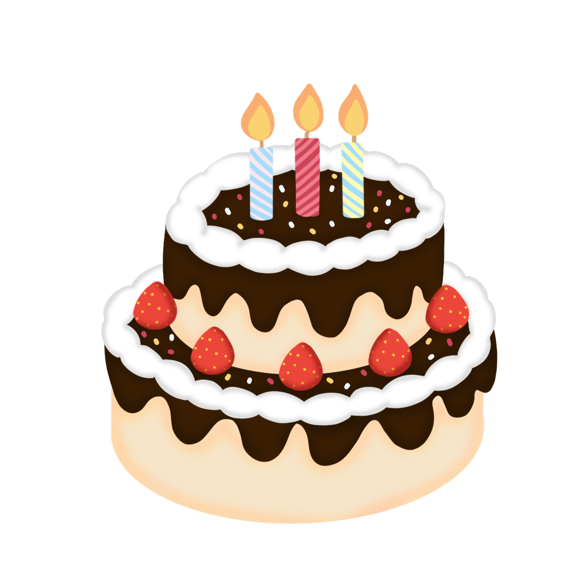 Birthday Cake with candles 20965506 PNG