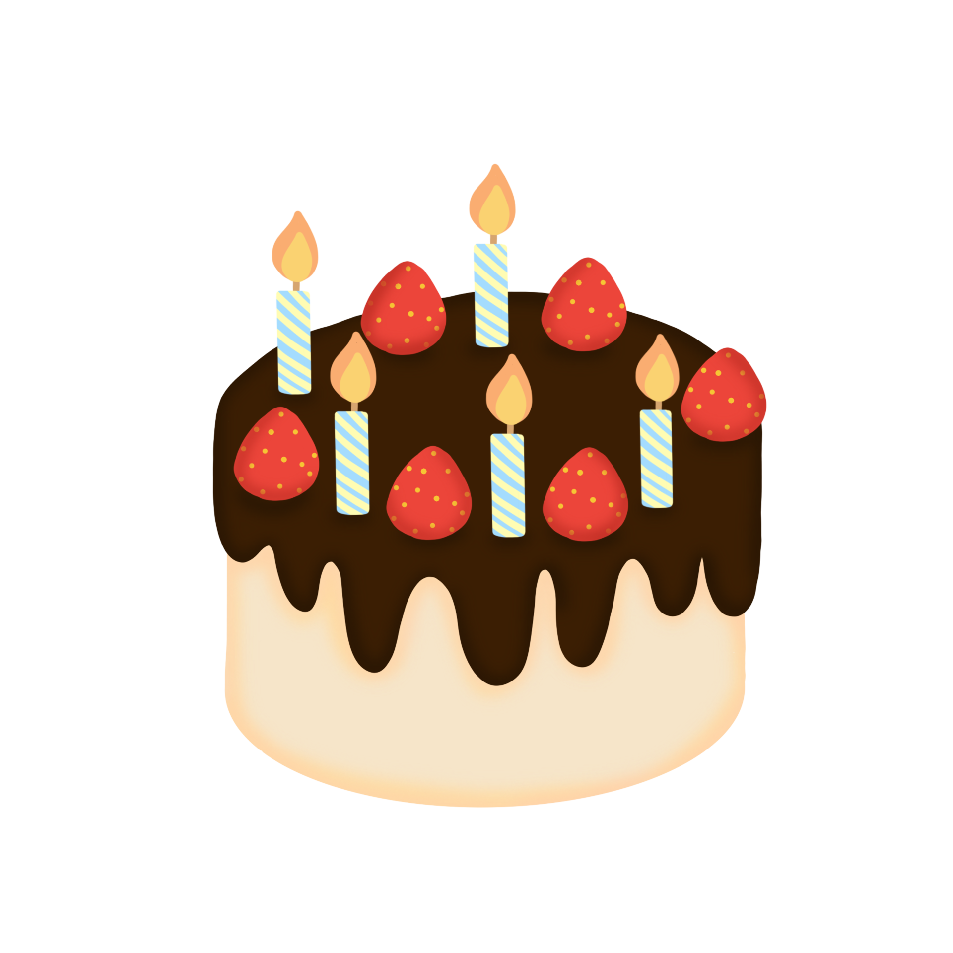 Birthday Cake with candles 20965507 PNG