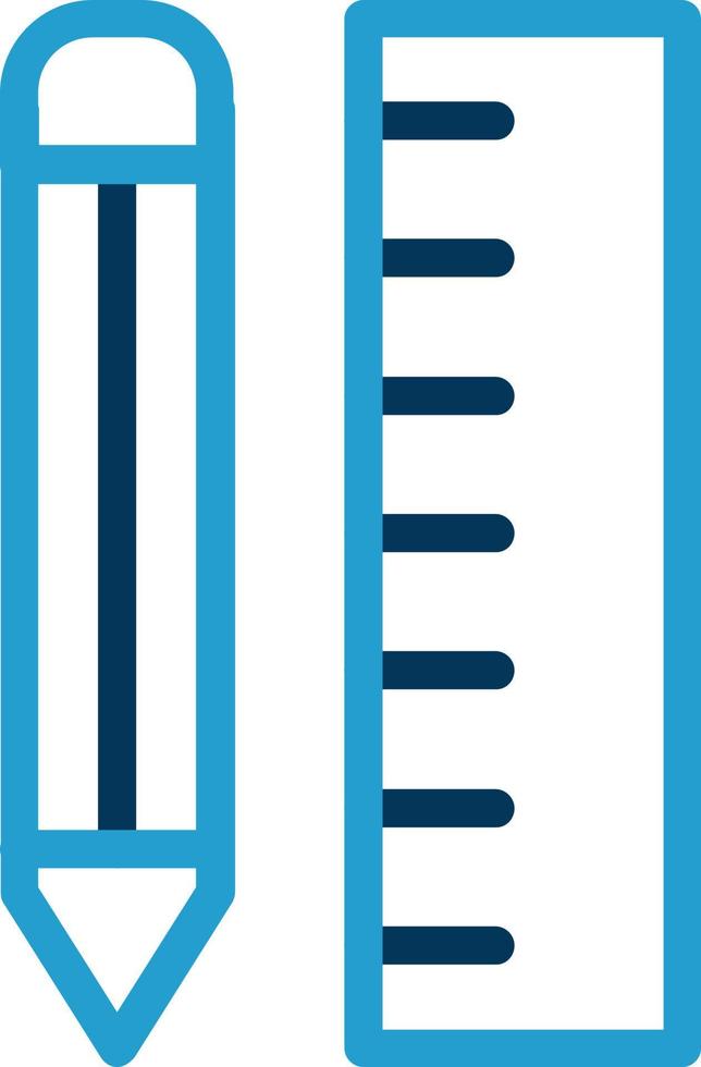 Pencil Ruler Vector Icon Design