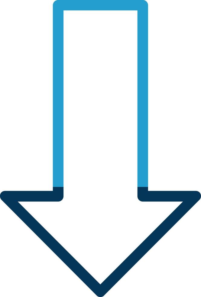 Long Arrow Alt Down Vector Icon Design