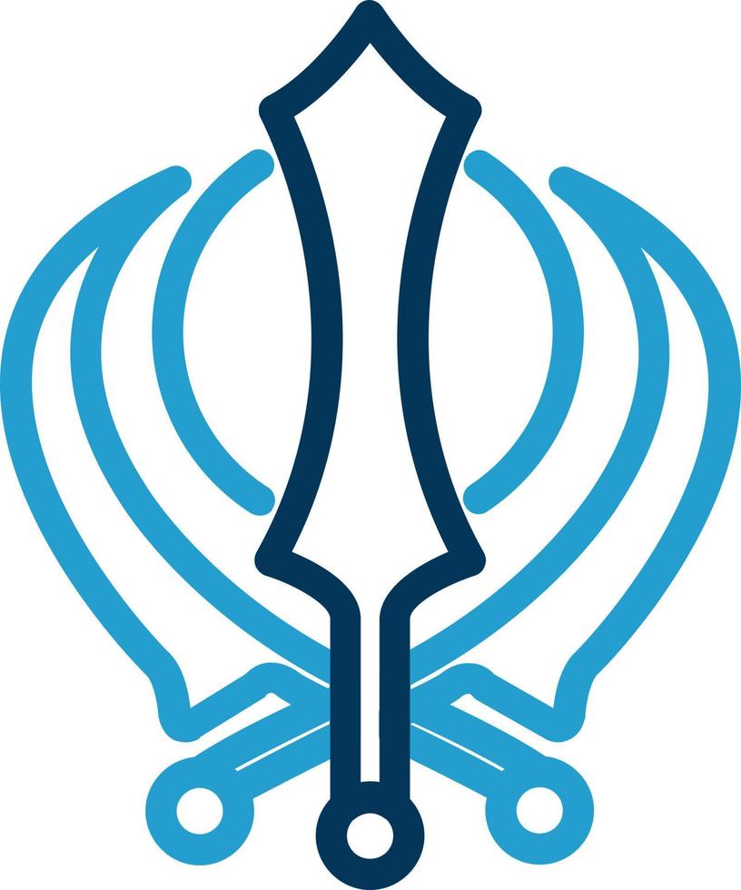 Khanda Vector Icon Design