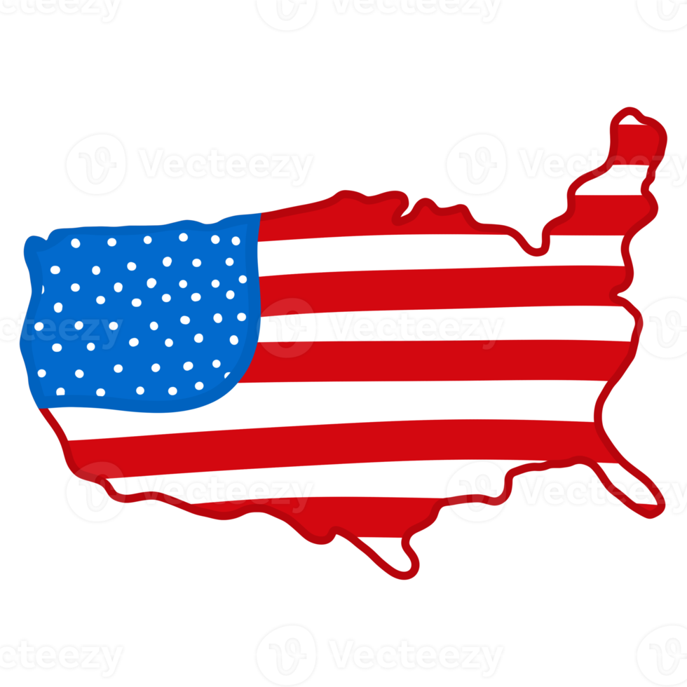 mappa della bandiera degli Stati Uniti png