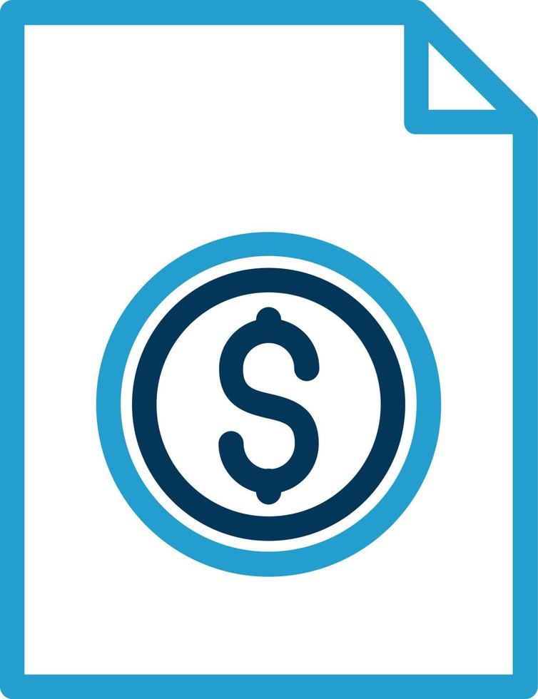 File Invoice Dollar Vector Icon Design