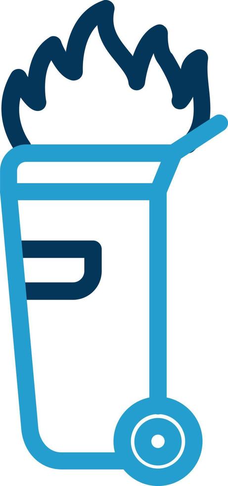 Dumpster Fire Vector Icon Design