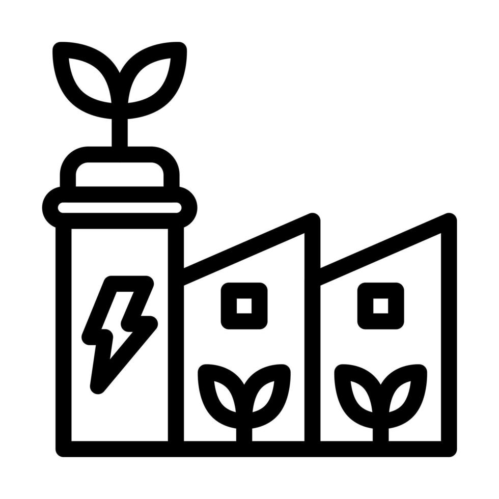 Eco Factory Icon Design vector