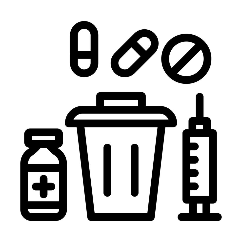 Biomedical waste Icon Design vector