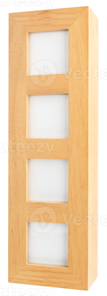 Four slot photo frame with blank spaces for pictures or text isolated png