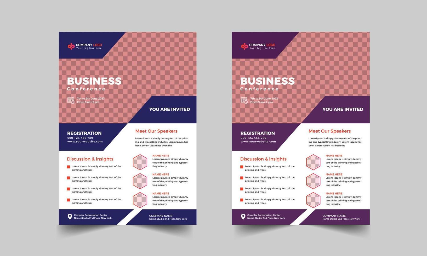 Modern Business Corporate  Conference Flyer Template vector