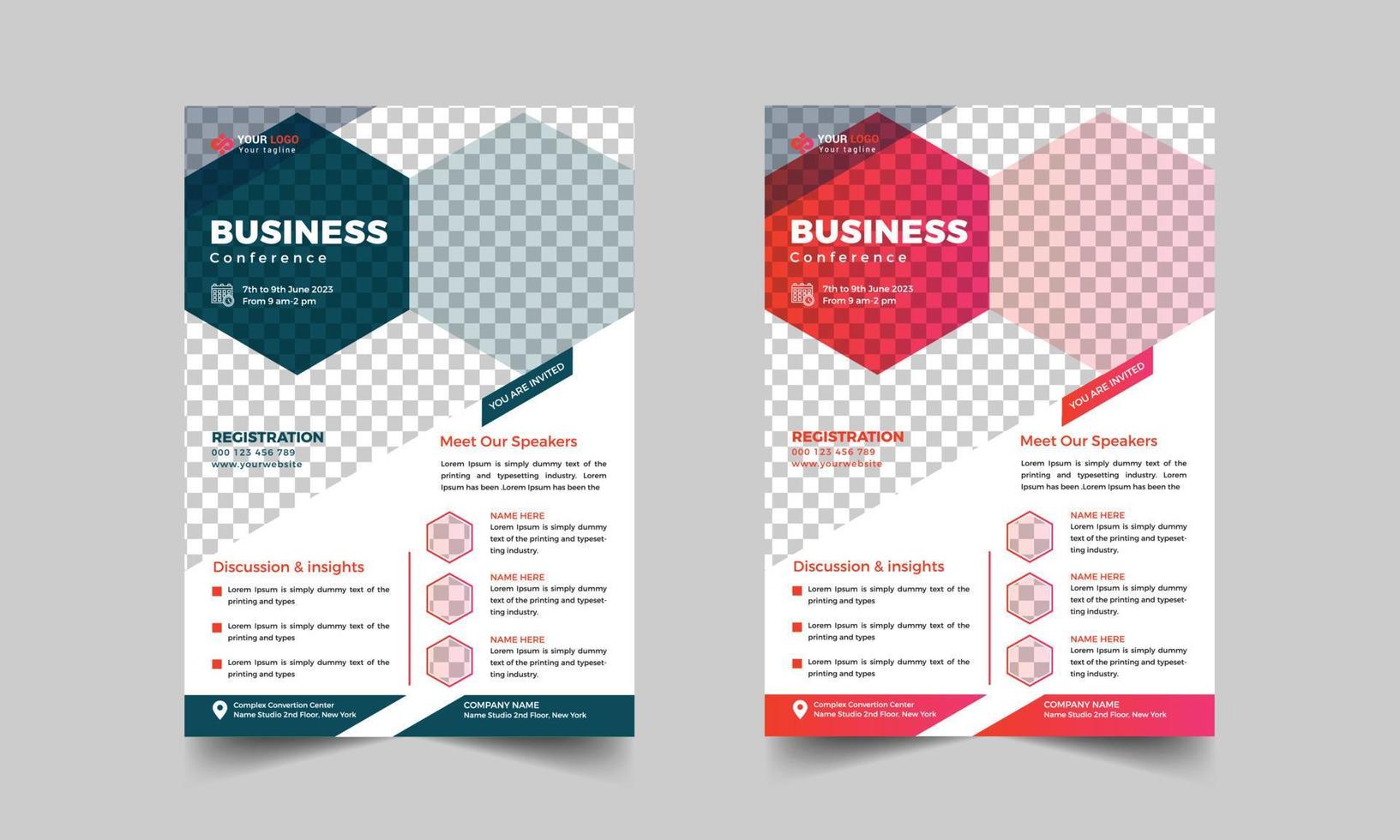 Modern Business Corporate  Conference Flyer Template vector