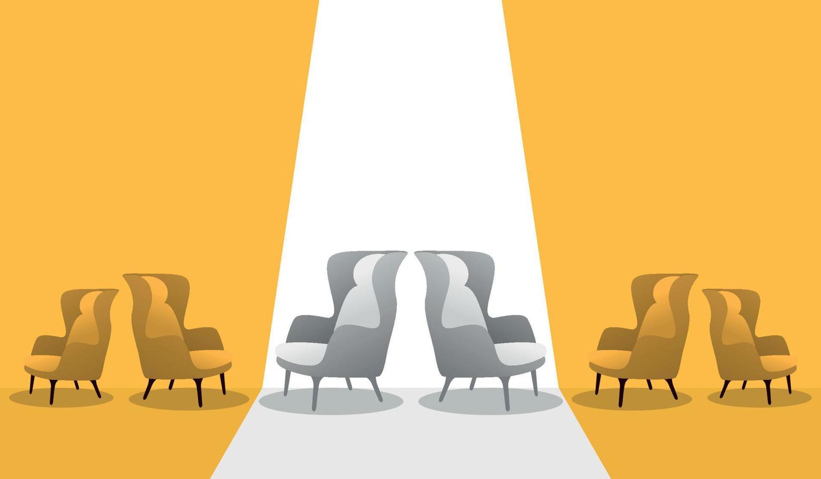 Monochromatic Chairs Summer Background vector