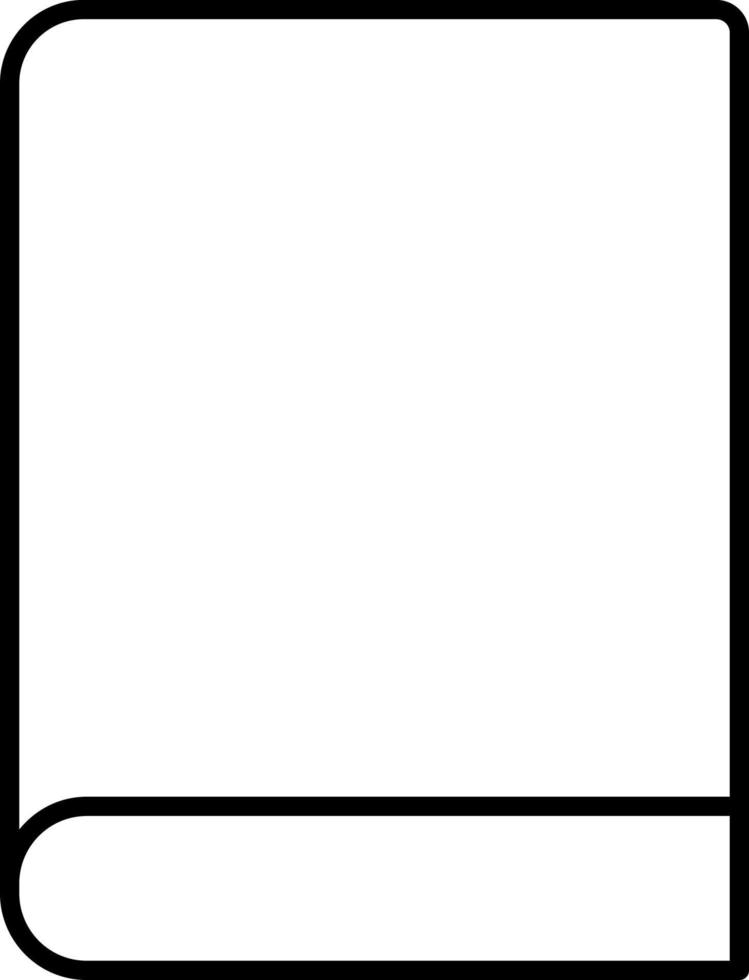 línea vector icono libro. contorno vector icono en blanco antecedentes