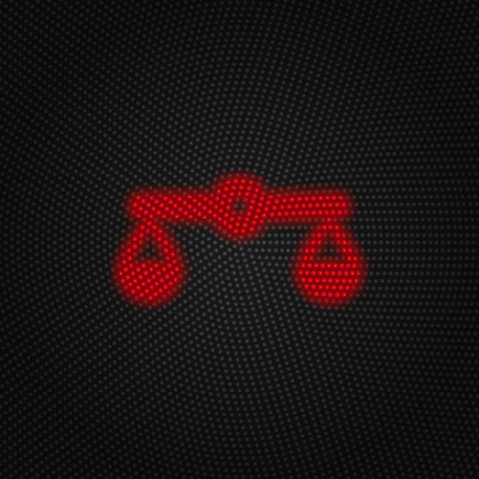 Balance, justice, scales vector Light red color retro style vector icon on white background