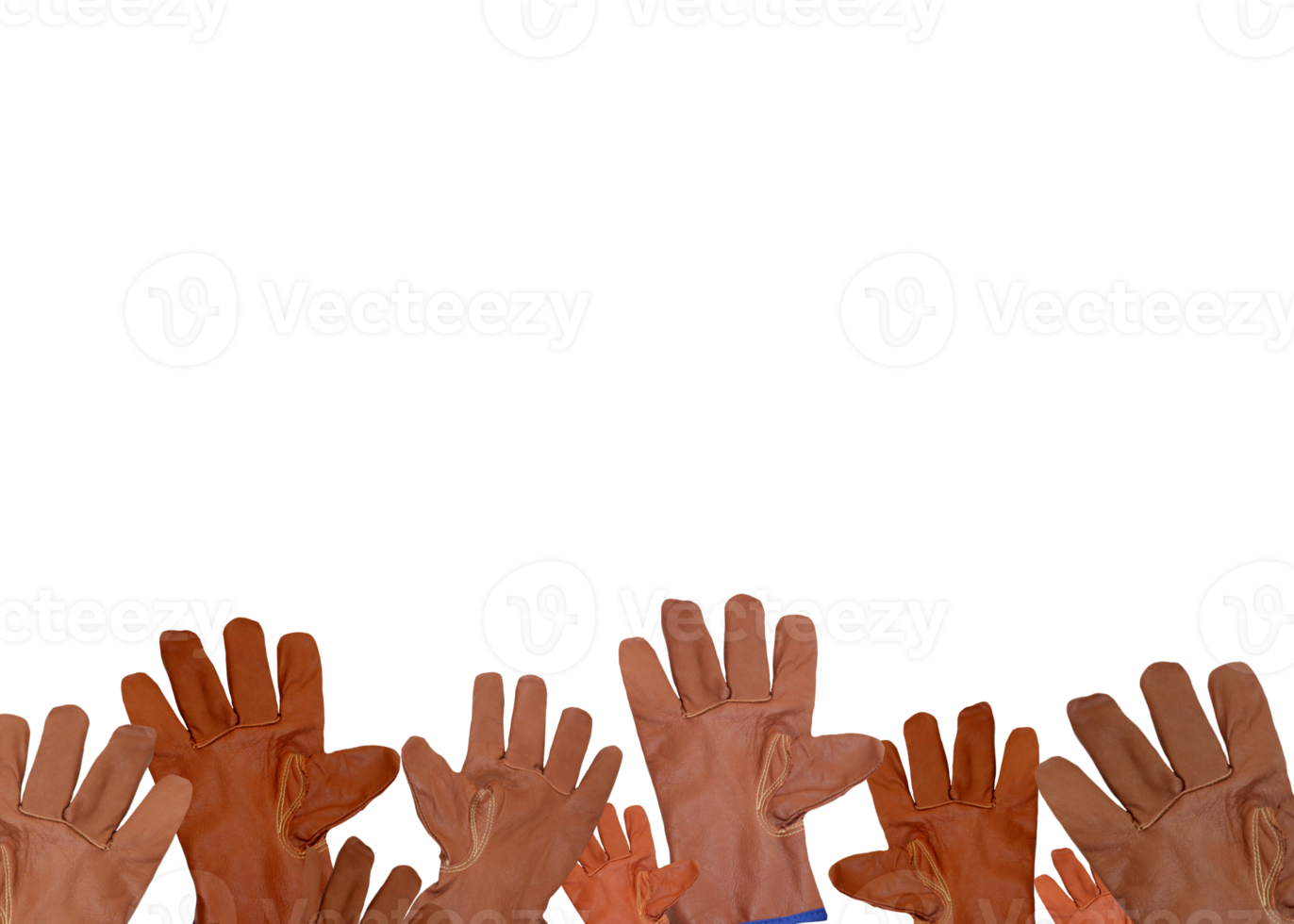 leather work gloves pattern png