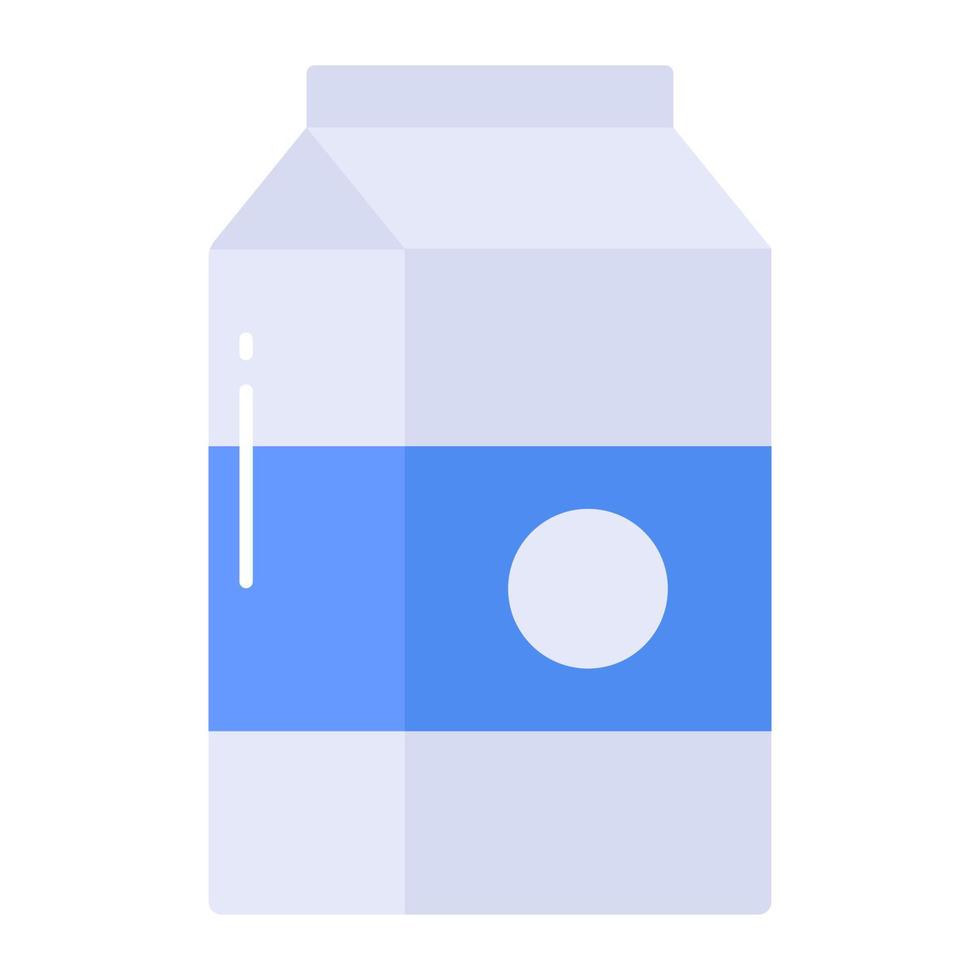 Beautiful icon of milk package in editable style, disposable milk packet vector