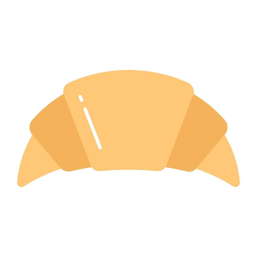 Croissant bread vector design, bakery baked item