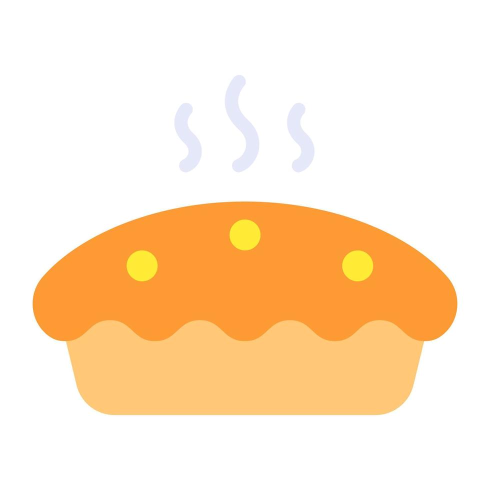 Baked pie cake vector design, editable icon