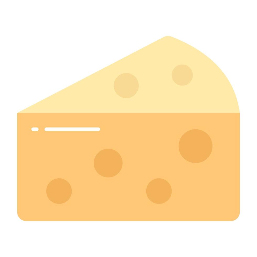 Cheese slice vector design, dairy product icon