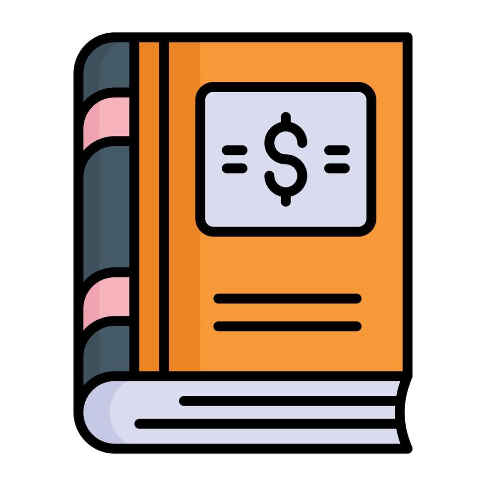 Finanzas libro vector diseño moderno estilo, fácil a utilizar icono