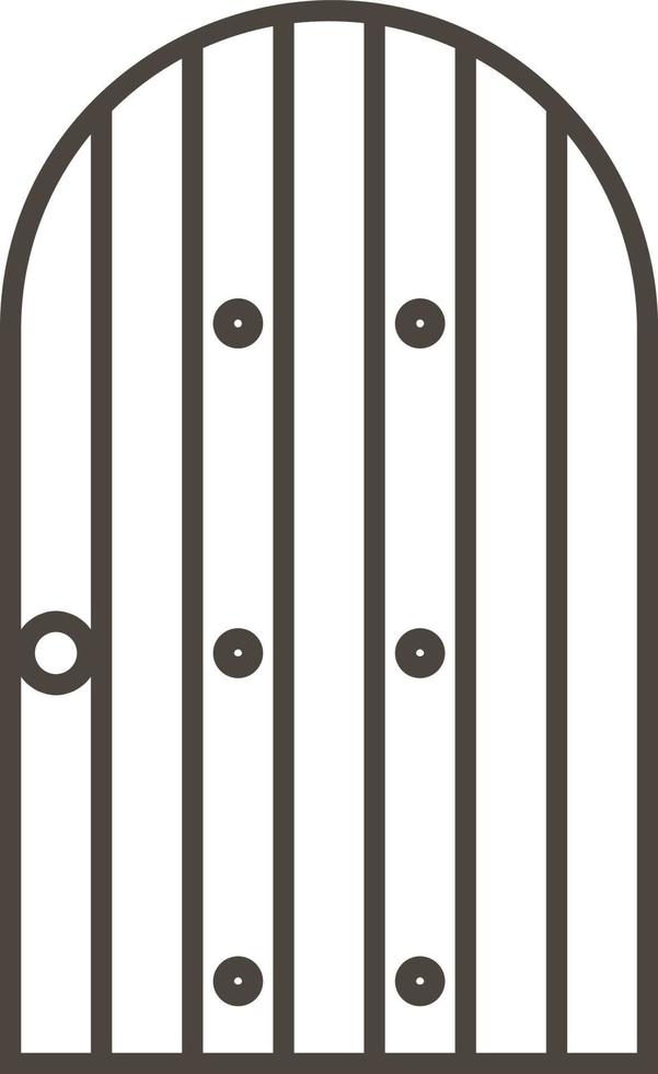 castillo, puerta, icono en de moda contorno estilo aislado en blanco antecedentes. puerta símbolo para tu web sitio diseño, logo, aplicación, ui vector ilustración, eps10. - vector en blanco antecedentes