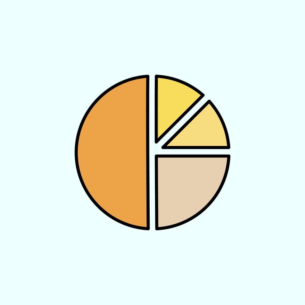 analysis, analytics color vector icon, vector illustration on dark background