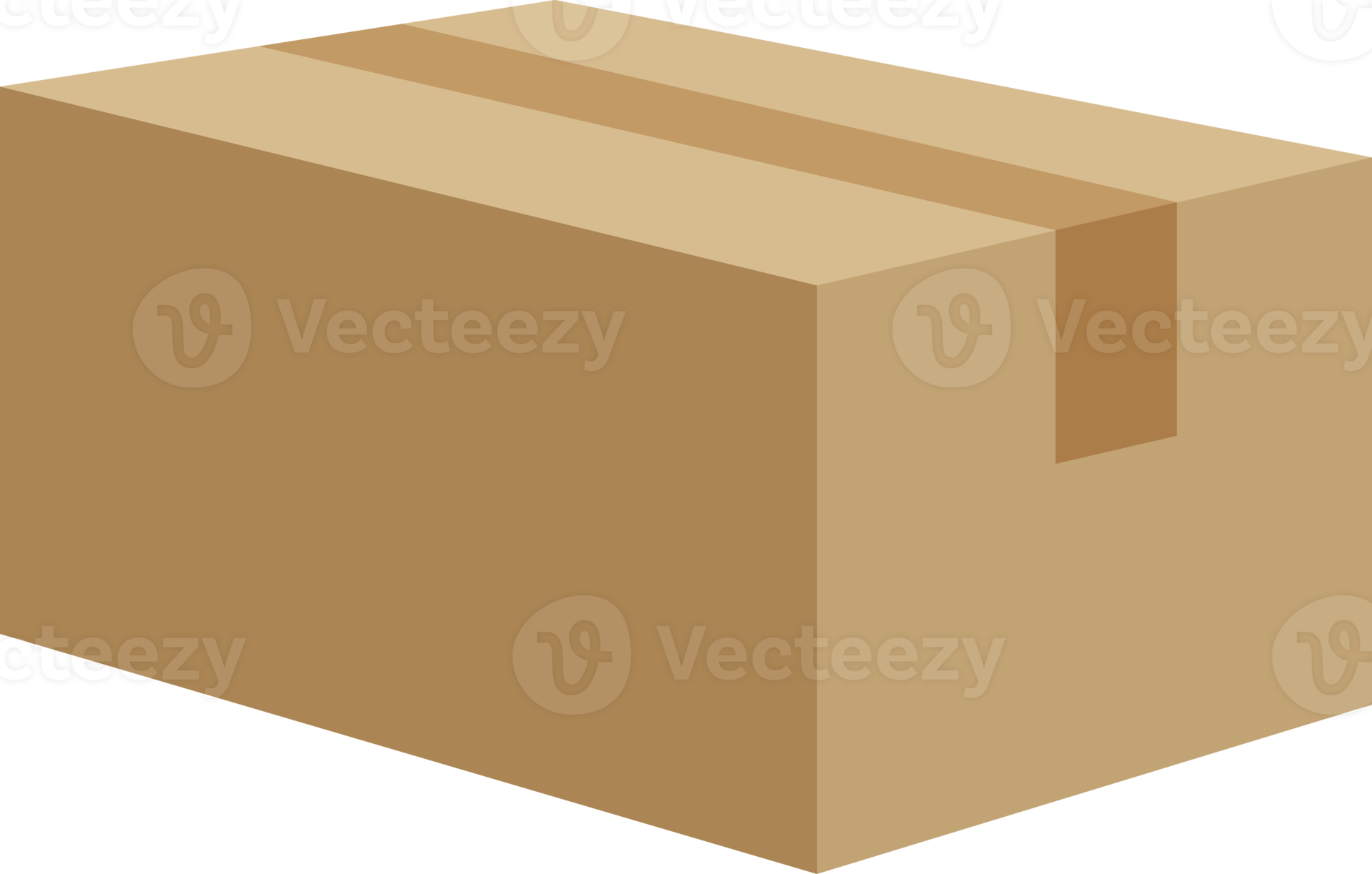 Closed cardboard box taped up, brown closed delivery packaging box