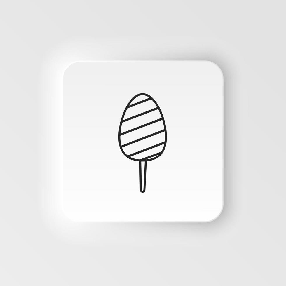 dulce, caramelo seda floja icono. sencillo elemento ilustración natural concepto. dulce, caramelo seda floja icono. neumorfo estilo vector icono en blanco antecedentes