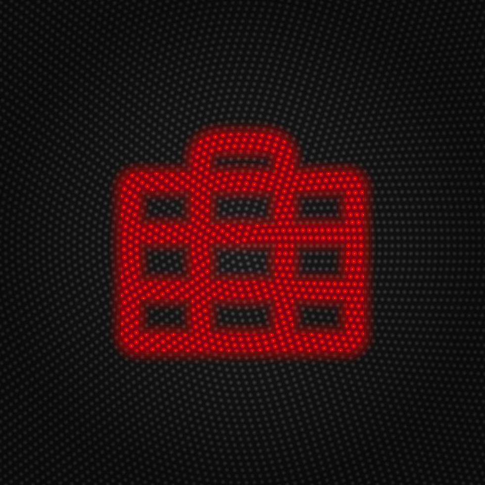 Case, million, money vector Light red color retro style vector icon on white background