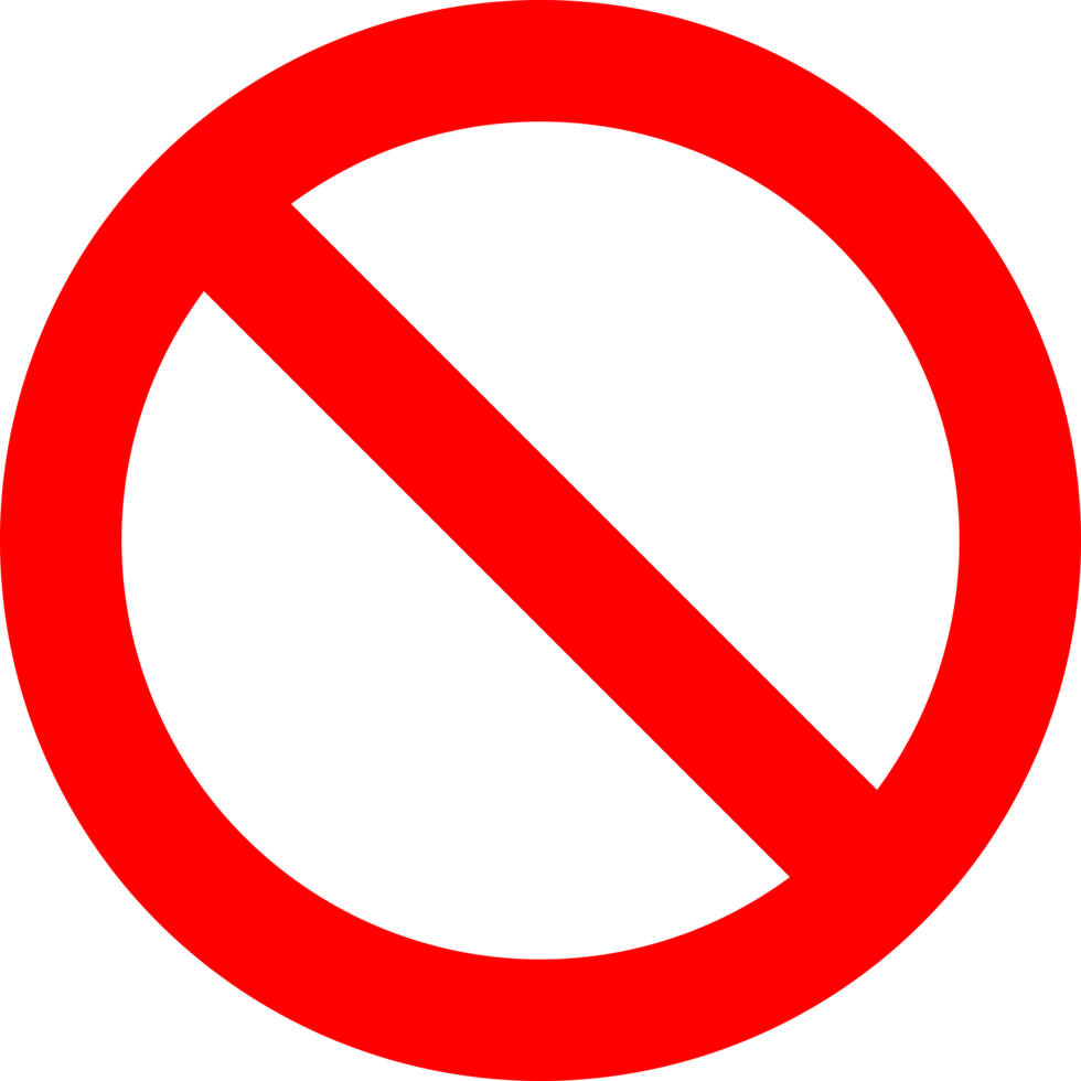 red prohibition sign png