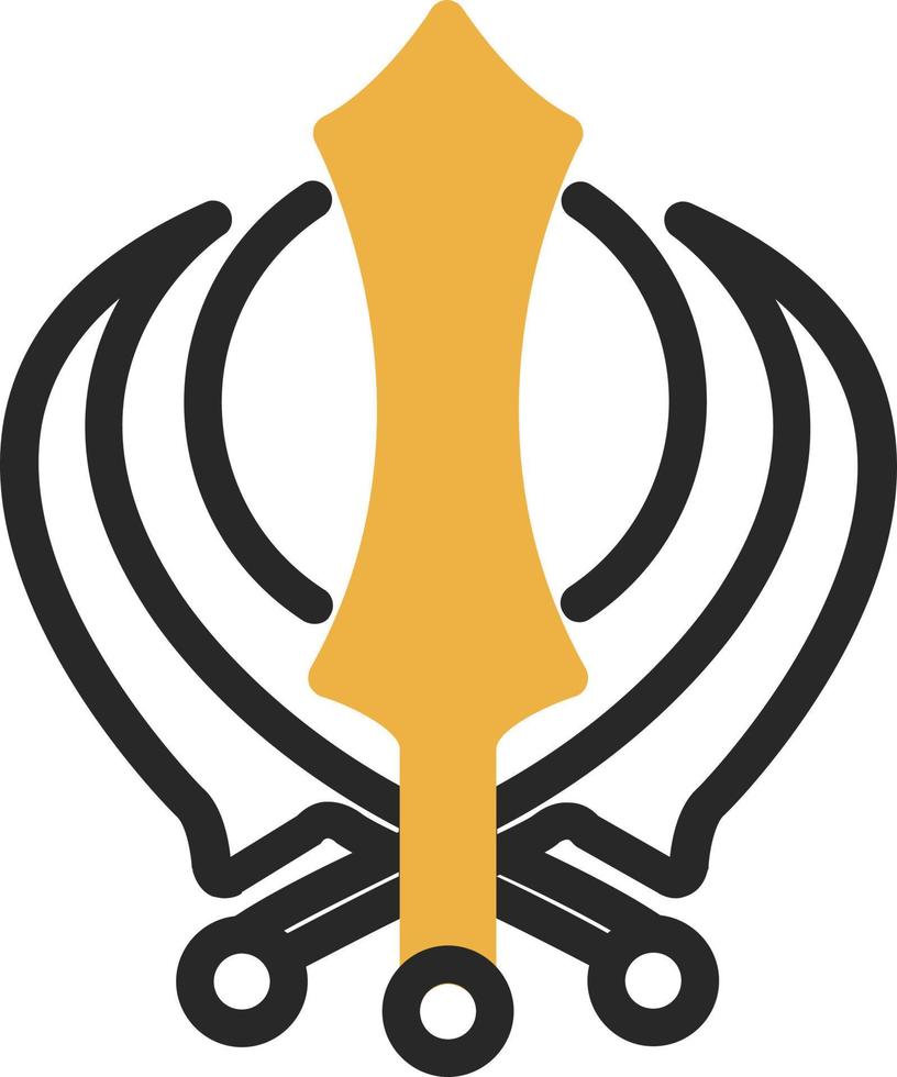 Khanda Vector Icon Design