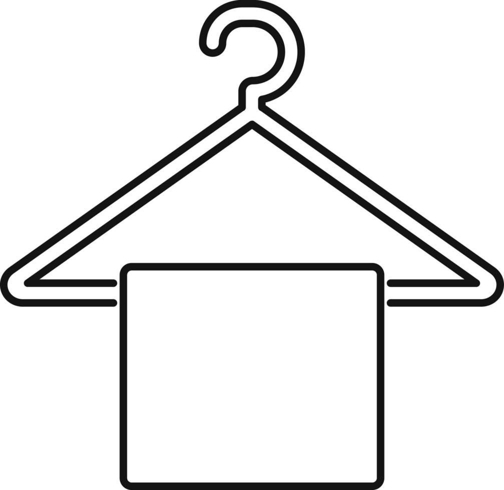 Line vector icon bathroom, hanger. Outline vector icon on white background