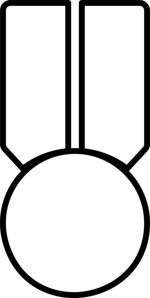 Line vector icon medal, prize. Outline vector icon on white background