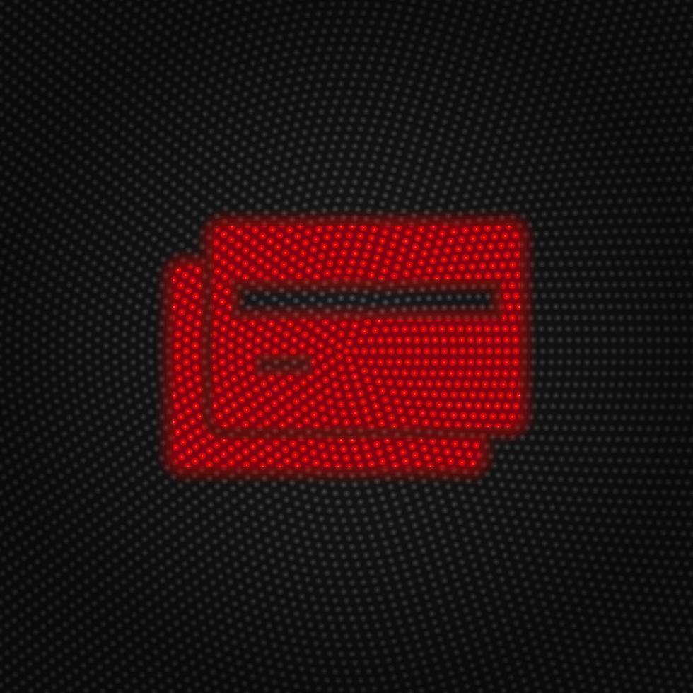 Card, credit, money vector Light red color retro style vector icon on white background
