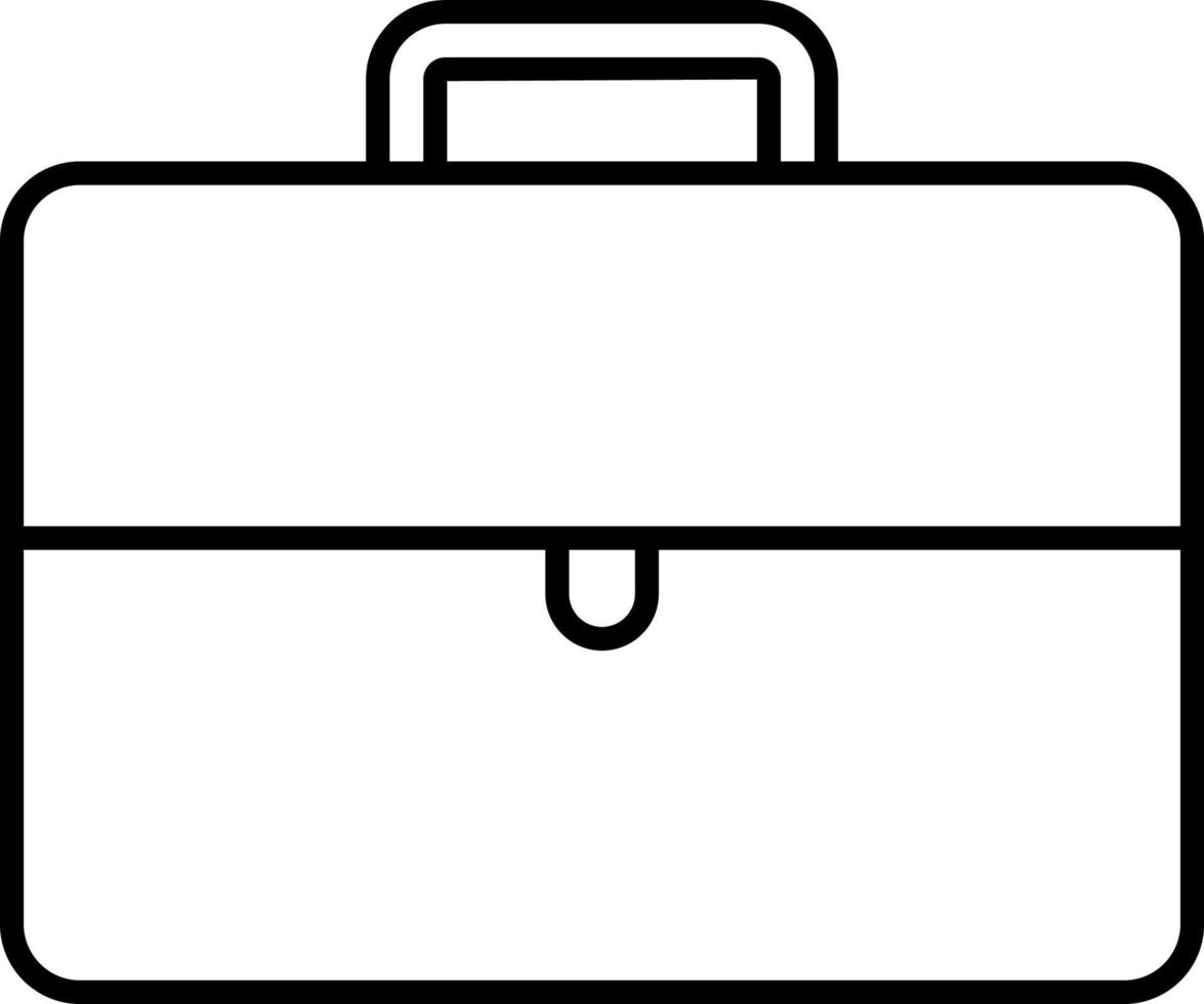 Line vector icon briefcase. Outline vector icon on white background