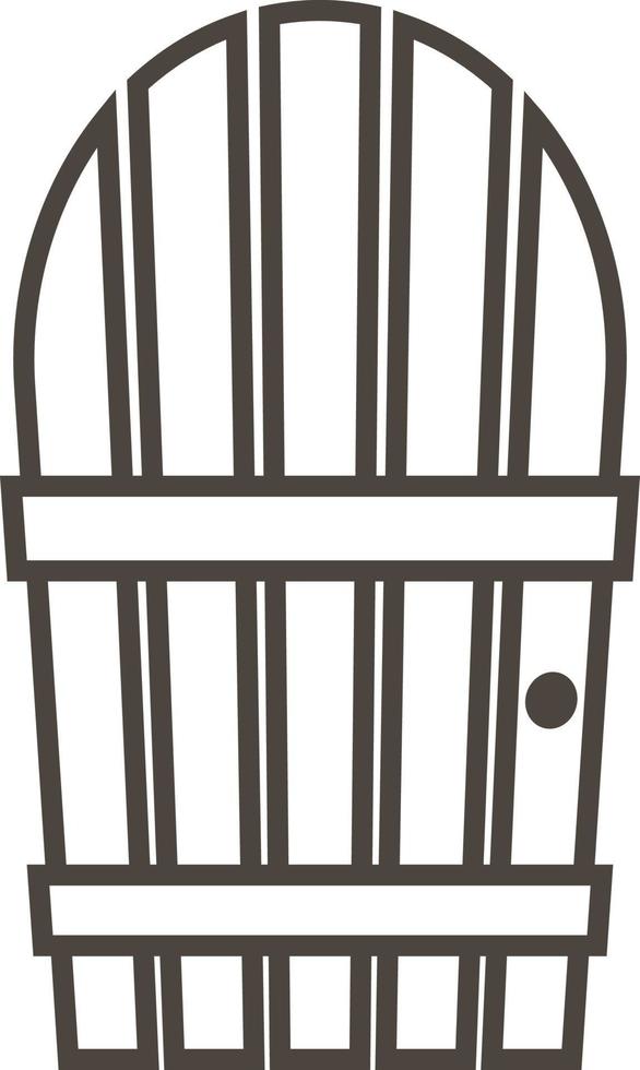 Wood, door, wooden, icon in trendy outline style isolated on white background. Door symbol for your web site design, logo, app, UI. Vector illustration, EPS10. - Vector on white background