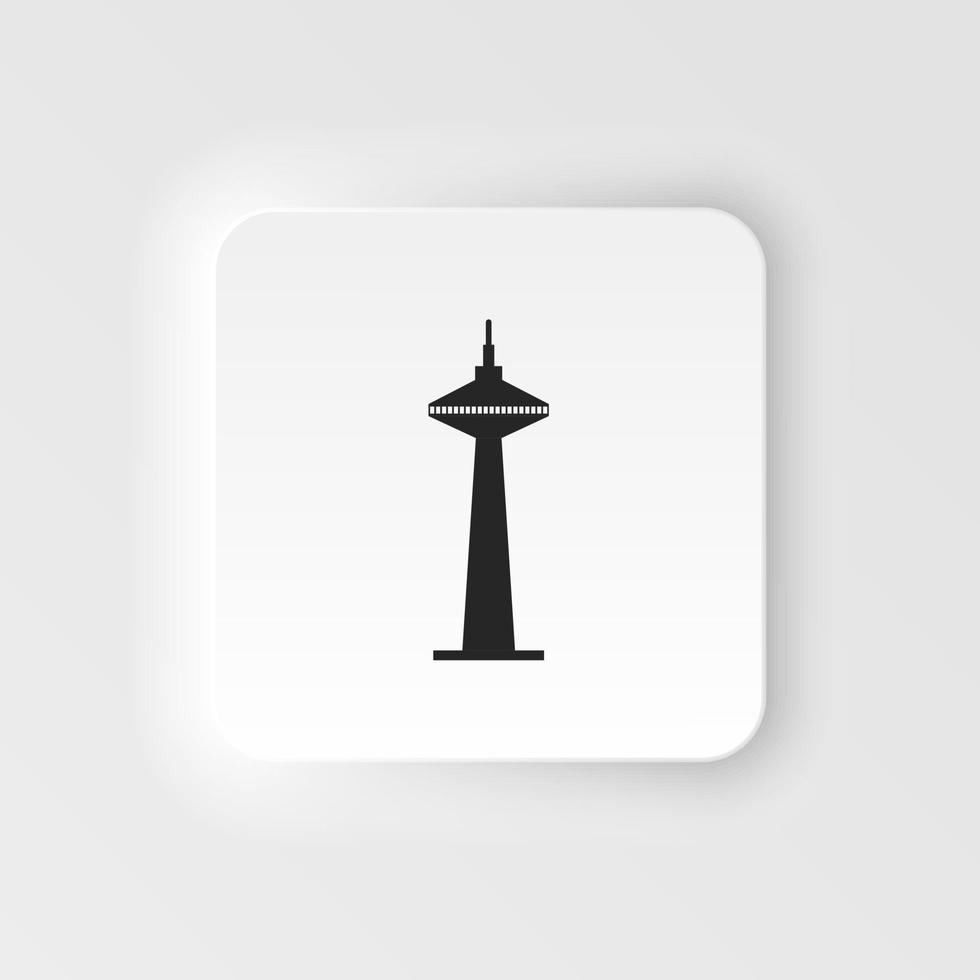 Stations of public transport - vector illustration. Airport. Control tower and terminal building - Vector. .