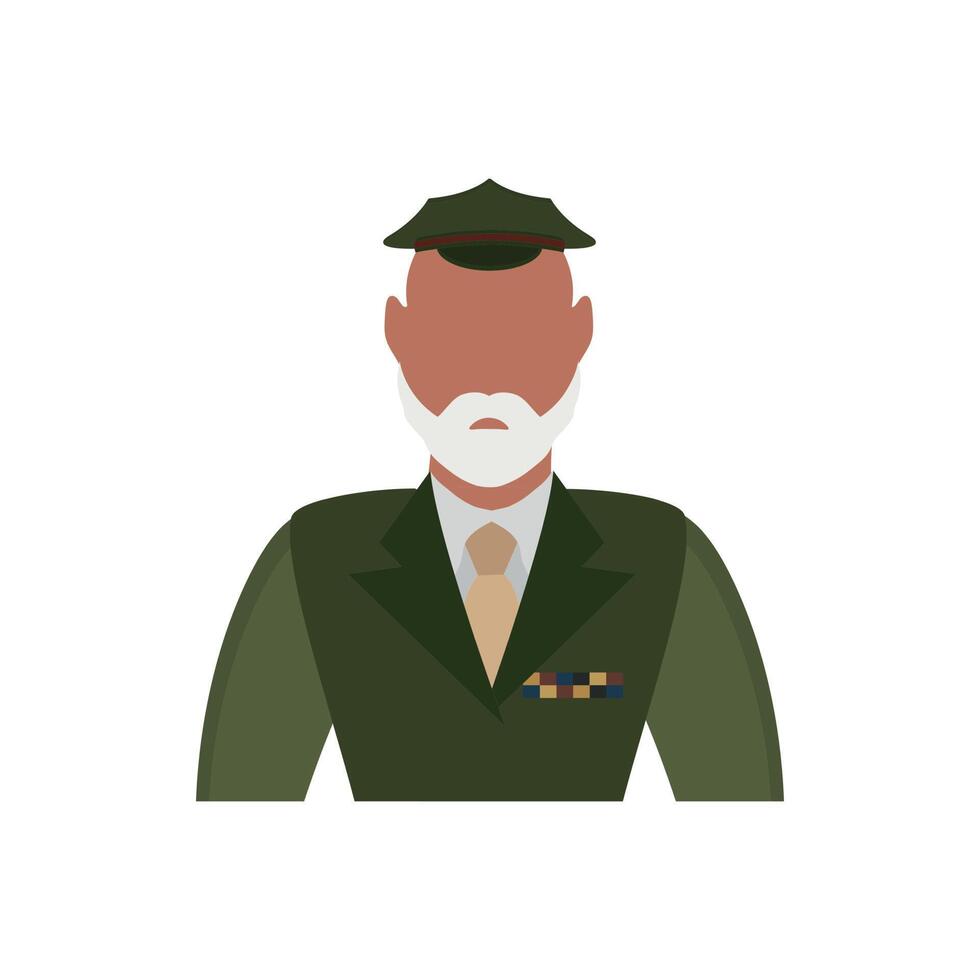 A soldier with green army uniform vector