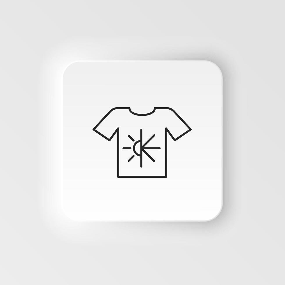 Cotton clothes, shirt icon. Simple element illustration natural concept. Cotton clothes, shirt icon. Neumorphic style vector icon on white background