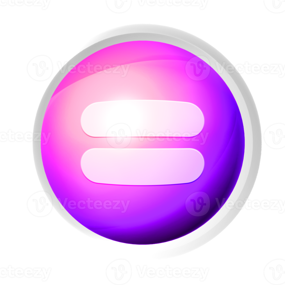 Equal colorful game button png