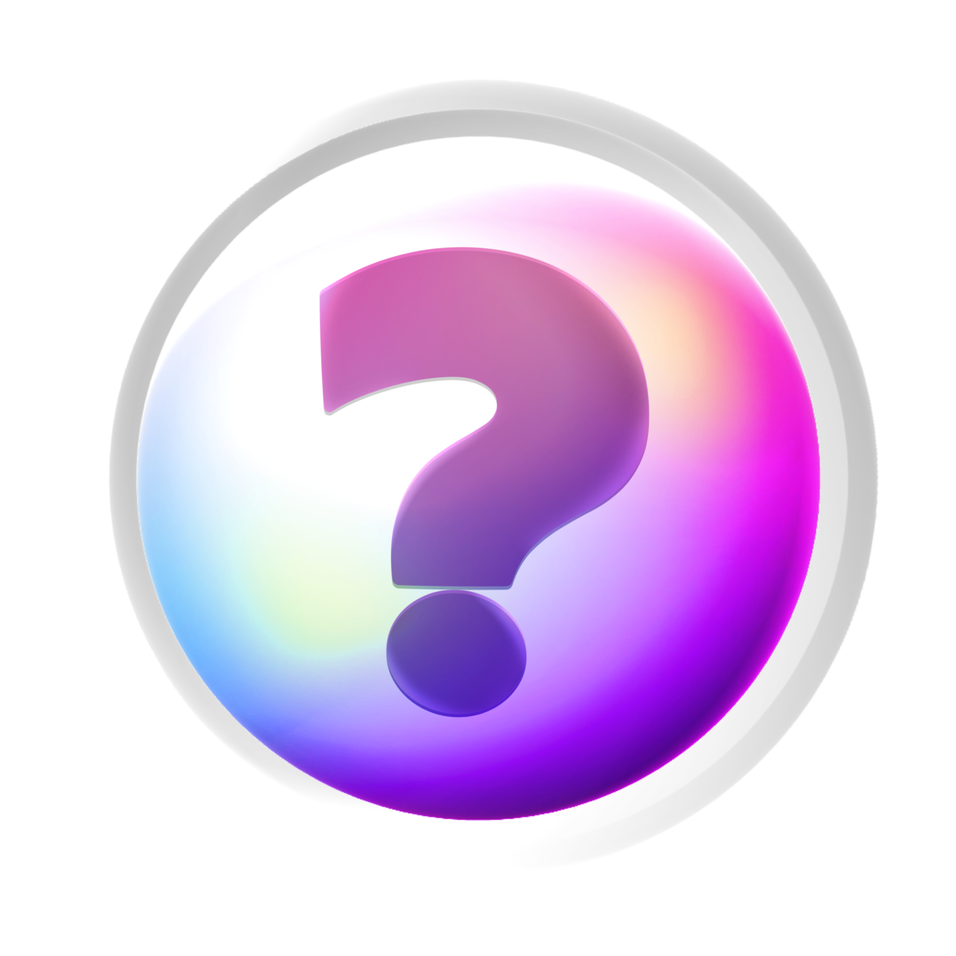 Question mark symbol colorful game button 20967752 PNG