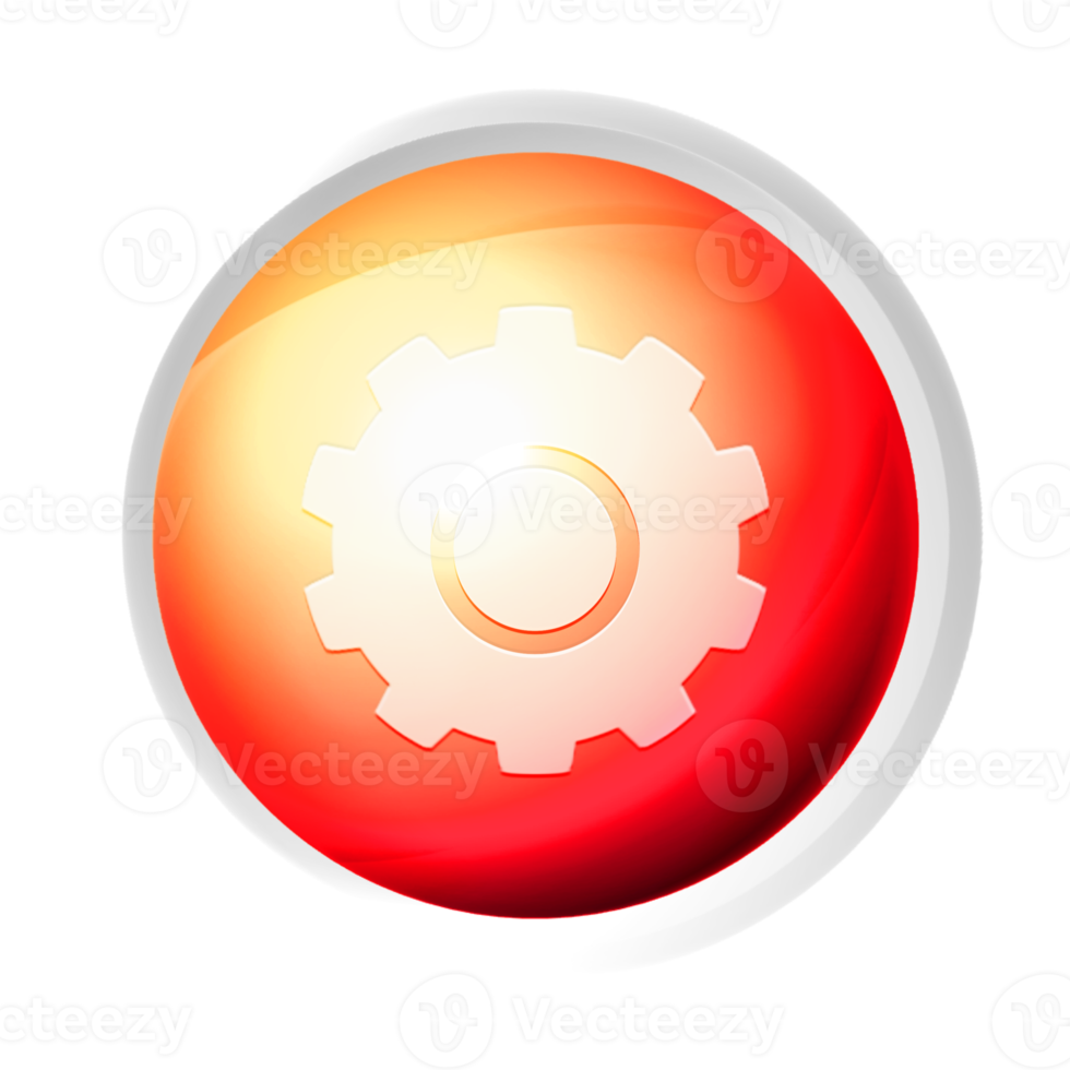 instelling of gereedschap symbool kleurrijk spel knop png