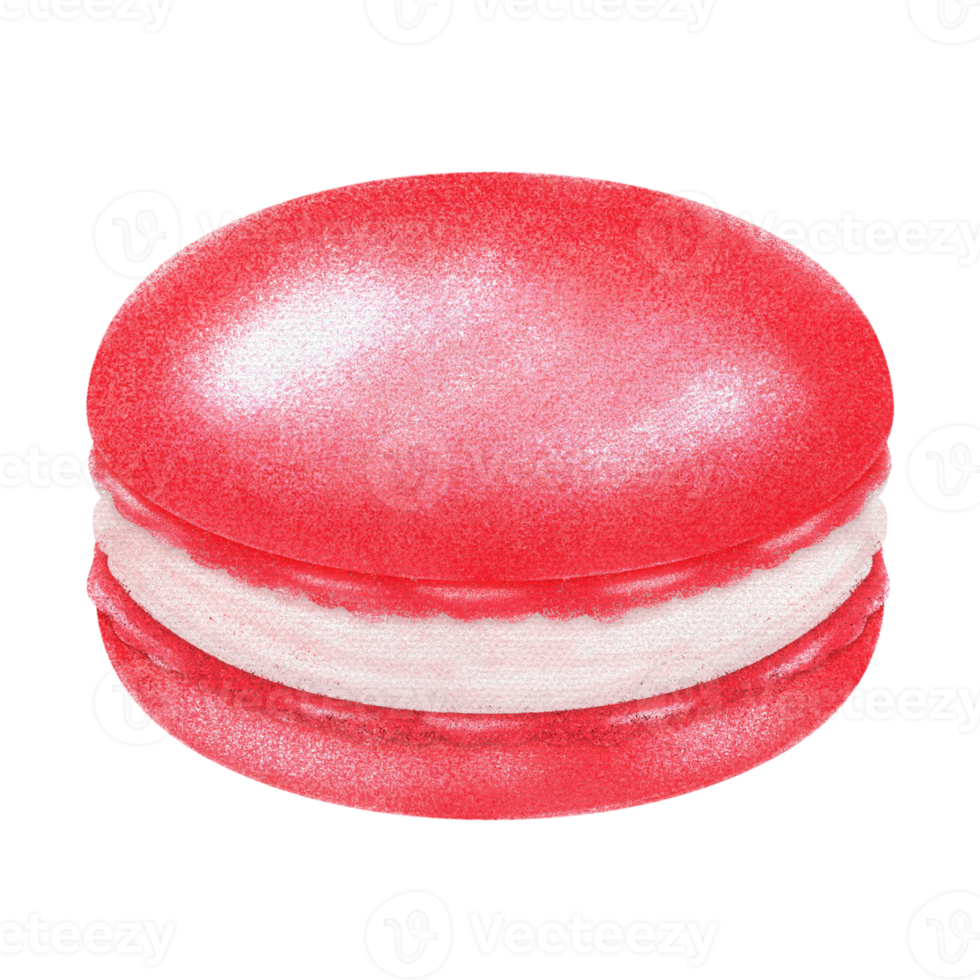 jordgubb macaron ljuv efterrätt krita konst png