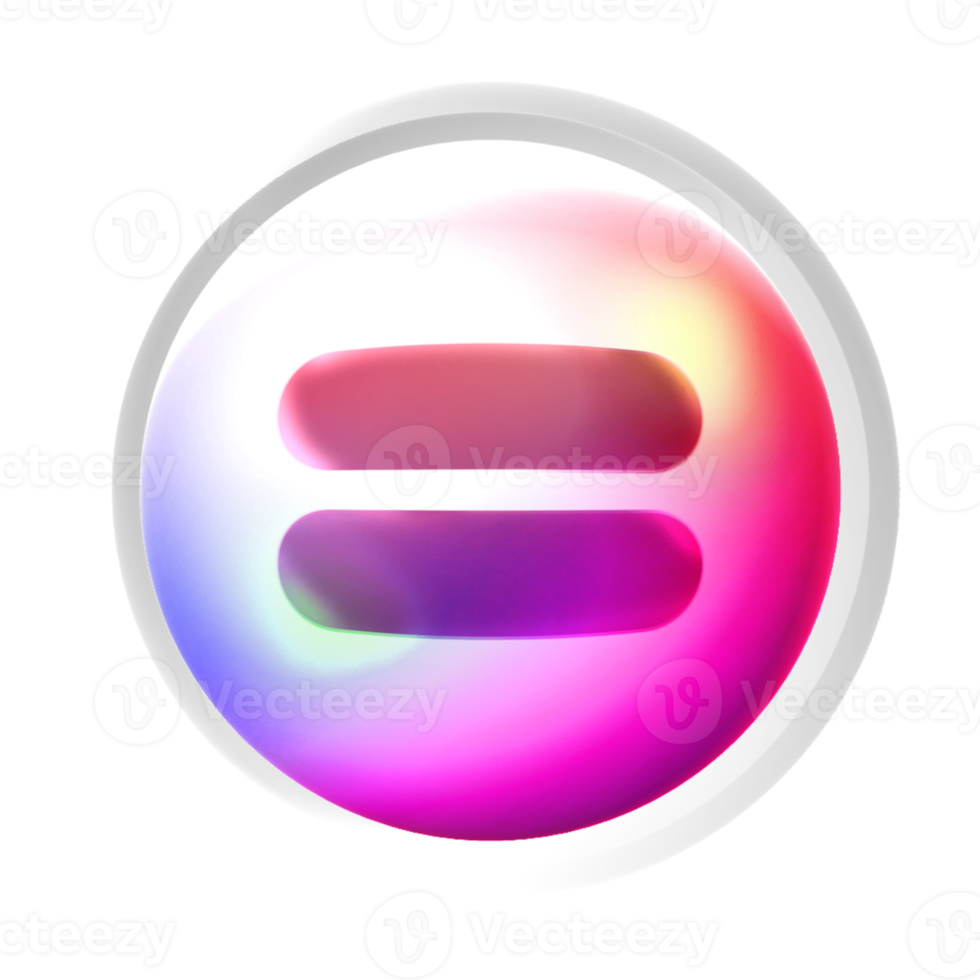 Equal colorful game button png