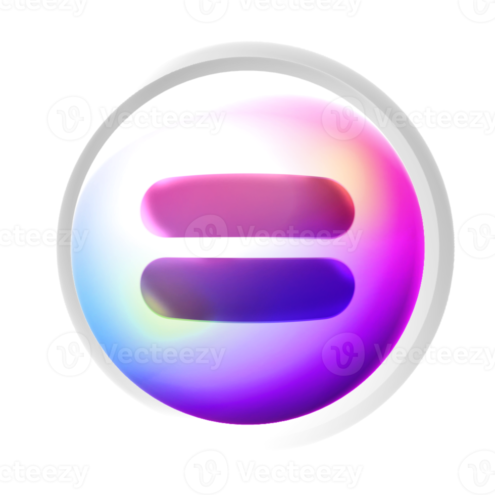 Equal colorful game button png