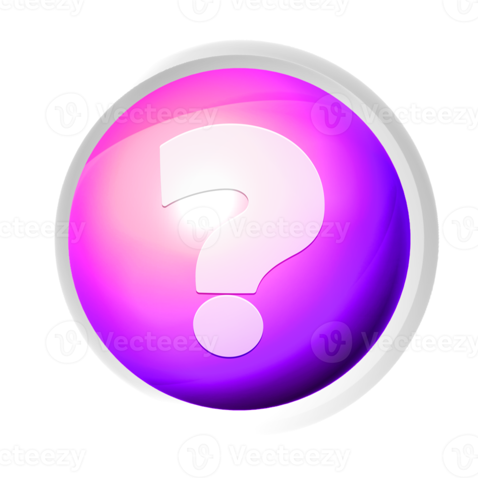 Question mark symbol colorful game button png