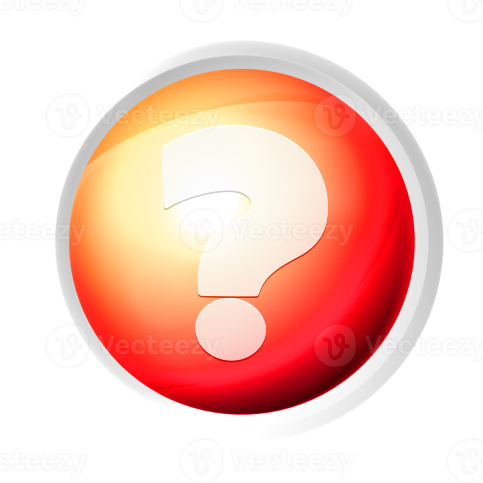 Question mark symbol colorful game button png