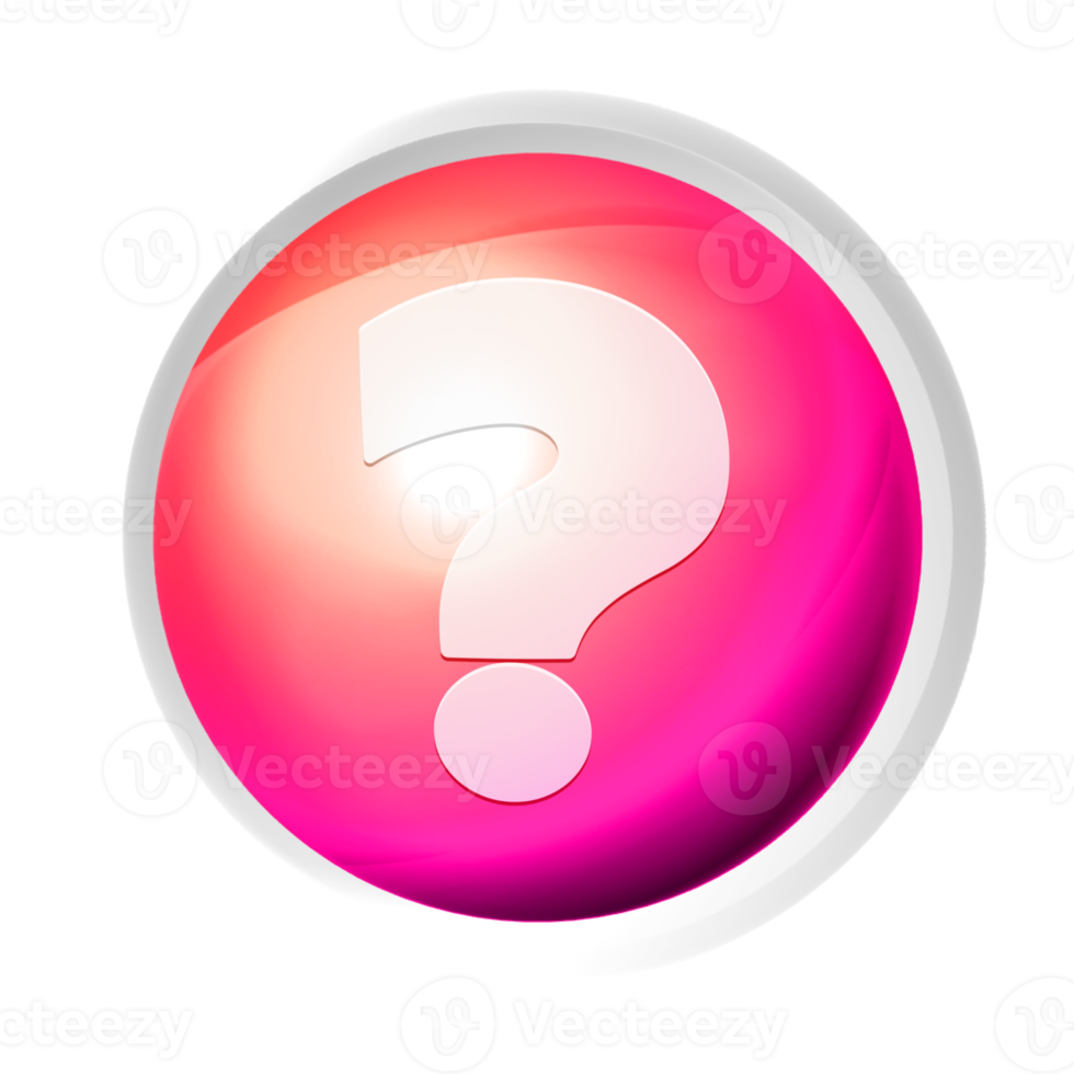 Question mark symbol colorful game button png