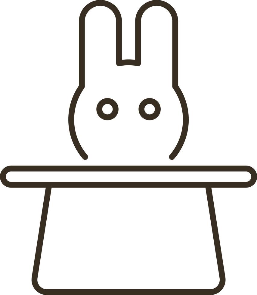 Line vector icon hat, rabbit. Outline vector icon on white background
