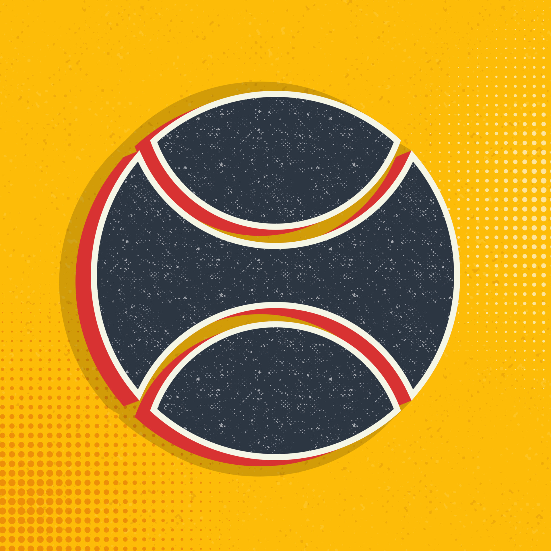 ball, baseball pop art, retro icon. Vector illustration of pop art